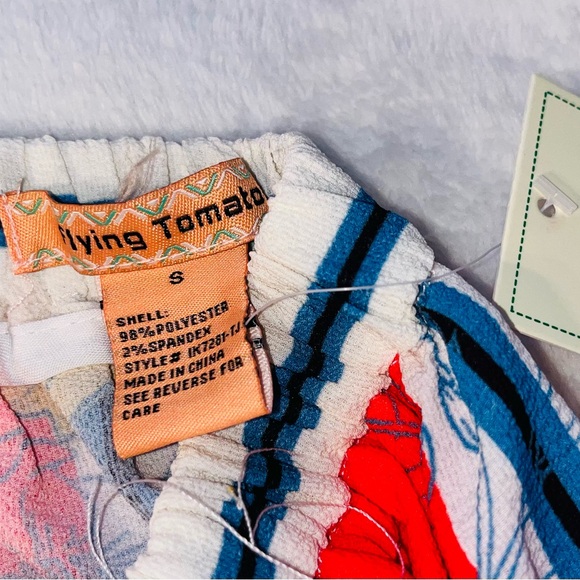 Flying Tomato Tropical Ruffle Wrap Skirt sz S NWT - Picture 3 of 6